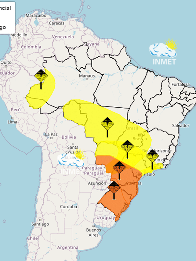 Alerta Amarelo: Chuvas Intensas Impactam Várias Regiões do Brasil