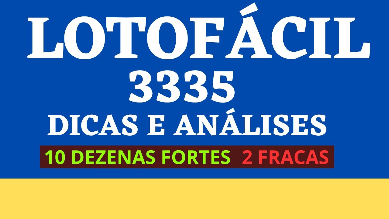 Lotofácil 3335: Tudo Sobre o Último Sorteio