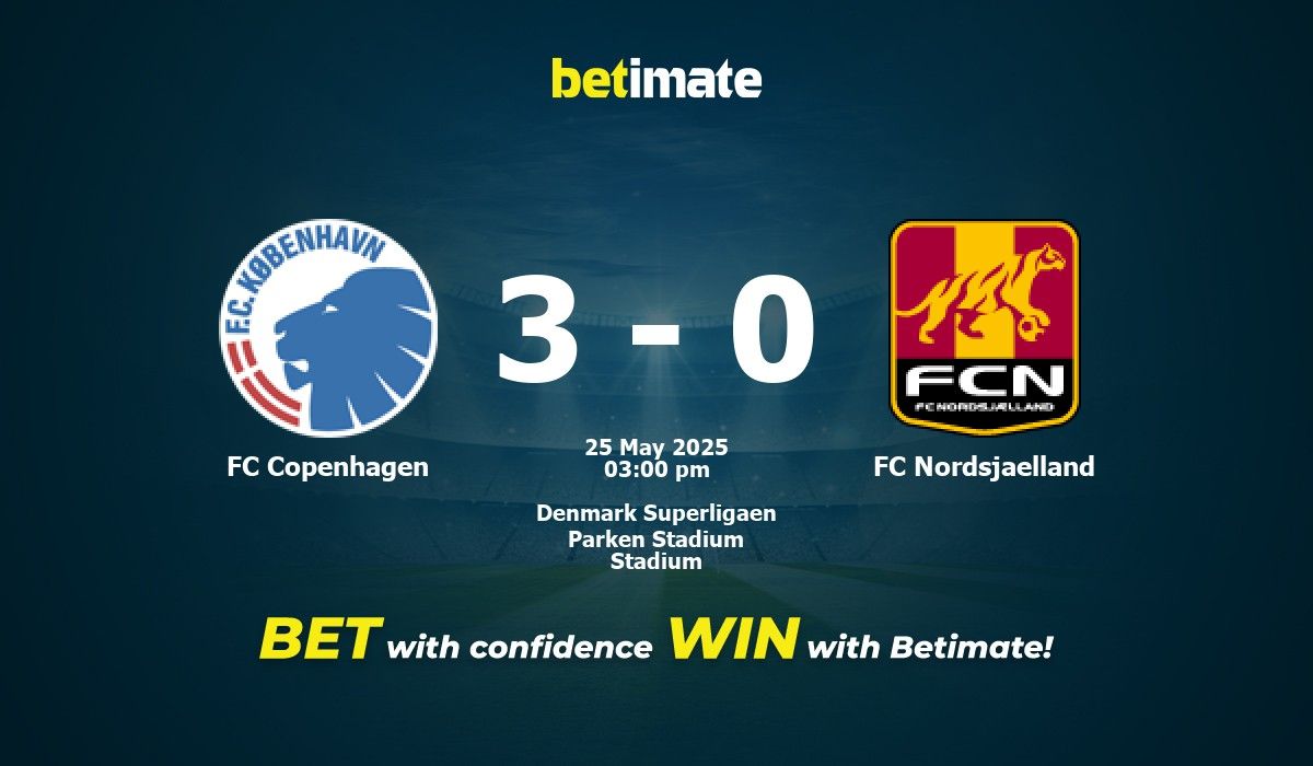 Antevisão do Jogo: FC Copenhaga vs FC Nordsjaelland em 25/05/2025