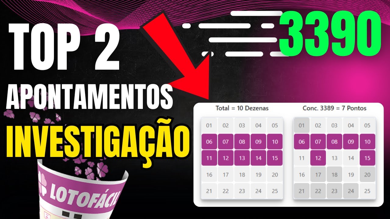 Resultados do Concurso Lotofácil 3390