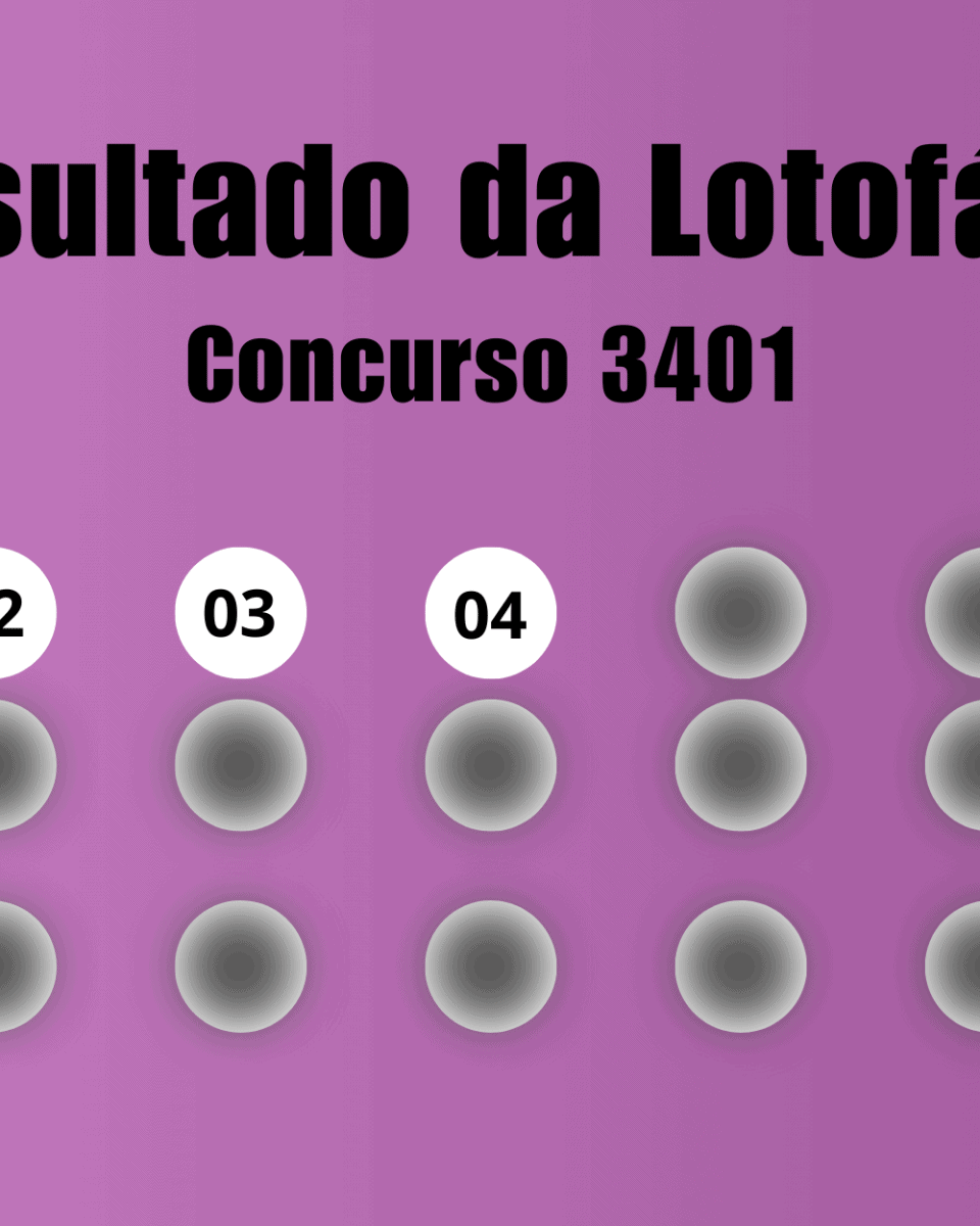 Detalhes e Resultados do Sorteio 3401 da Lotofácil