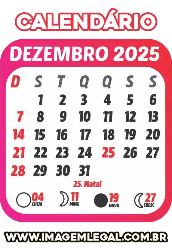 Calendário de Dezembro de 2025: Planeje Seu Mês com Antecedência