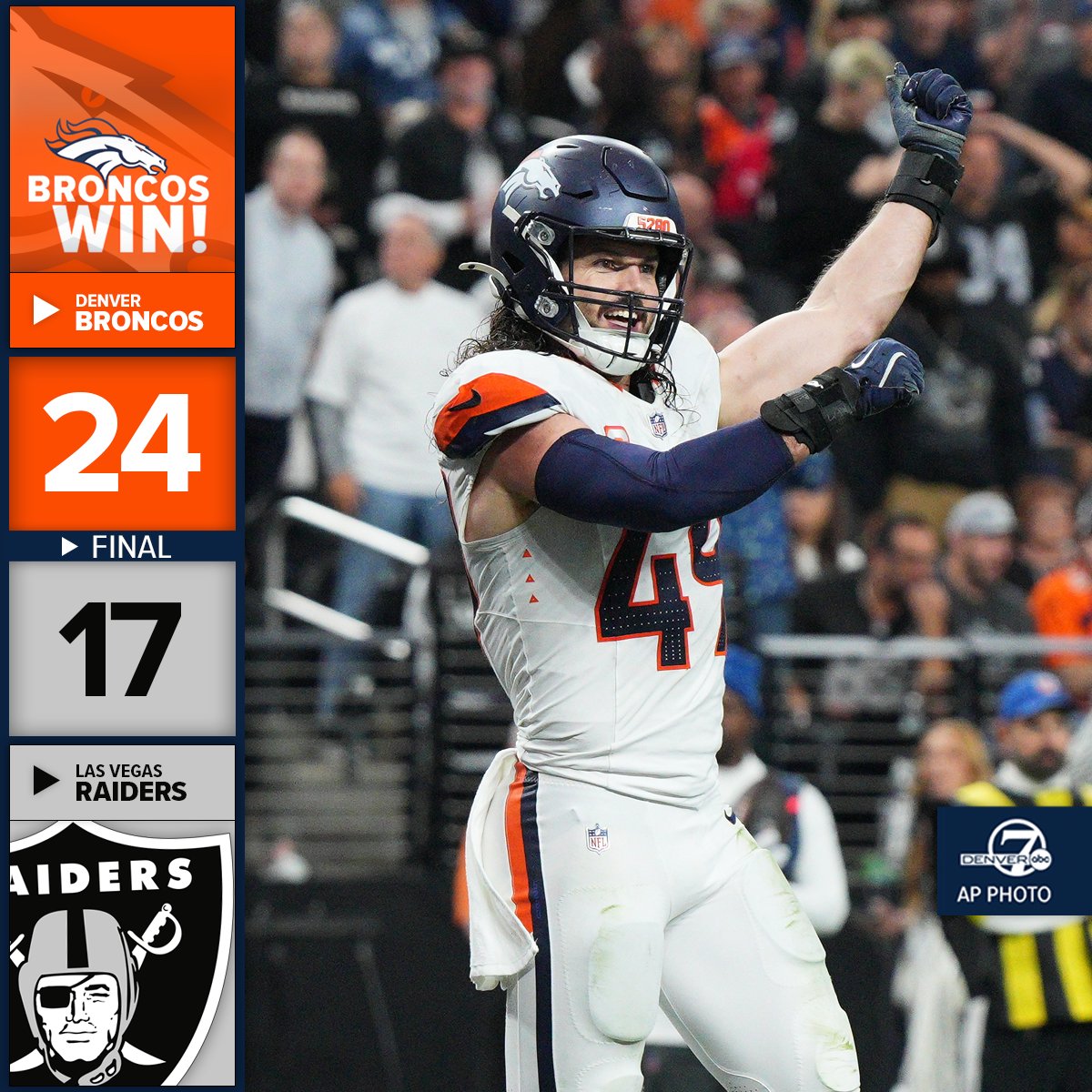 Raiders x Broncos: Denver Domina e Alcança Marca Histórica com 10ª Vitória Consecutiva
