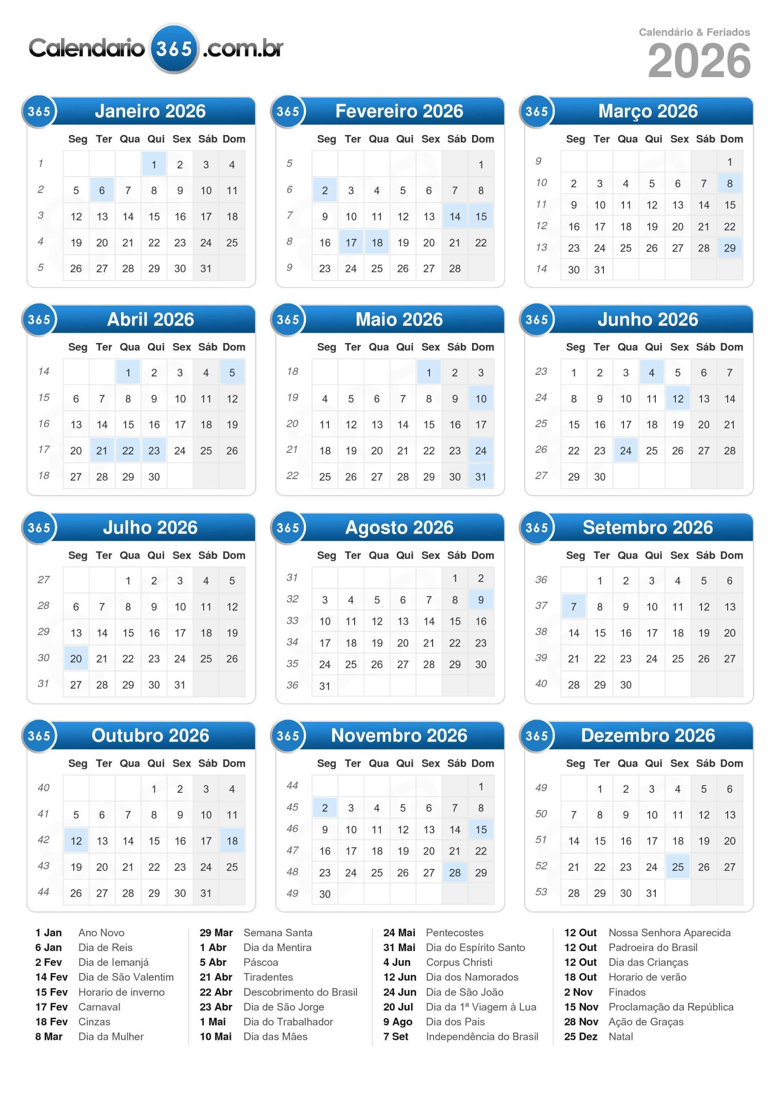 2026 Tem Quantos Dias: Tudo Sobre o Calendário do Ano
