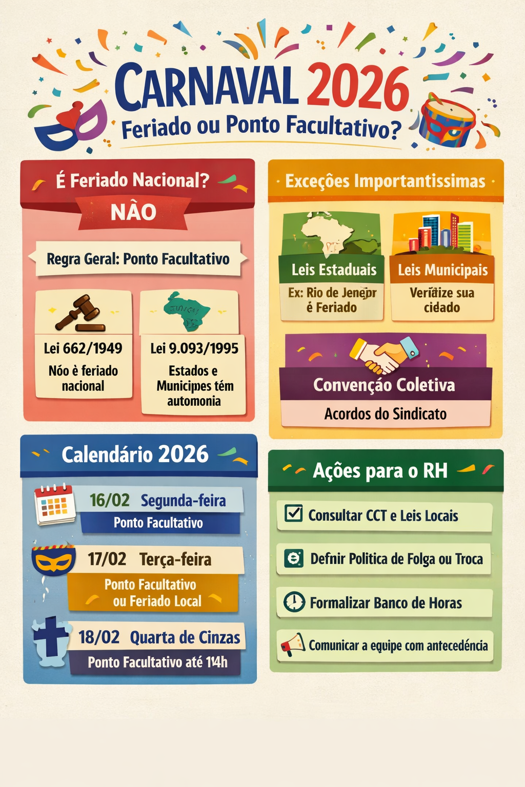 Carnaval: é feriado ou ponto facultativo? Entenda as regras