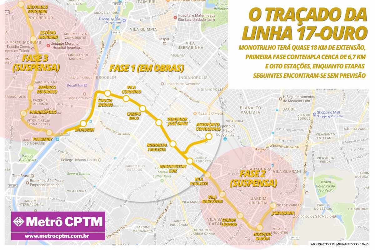 Linha 17 Ouro: o que acompanhar sobre o projeto