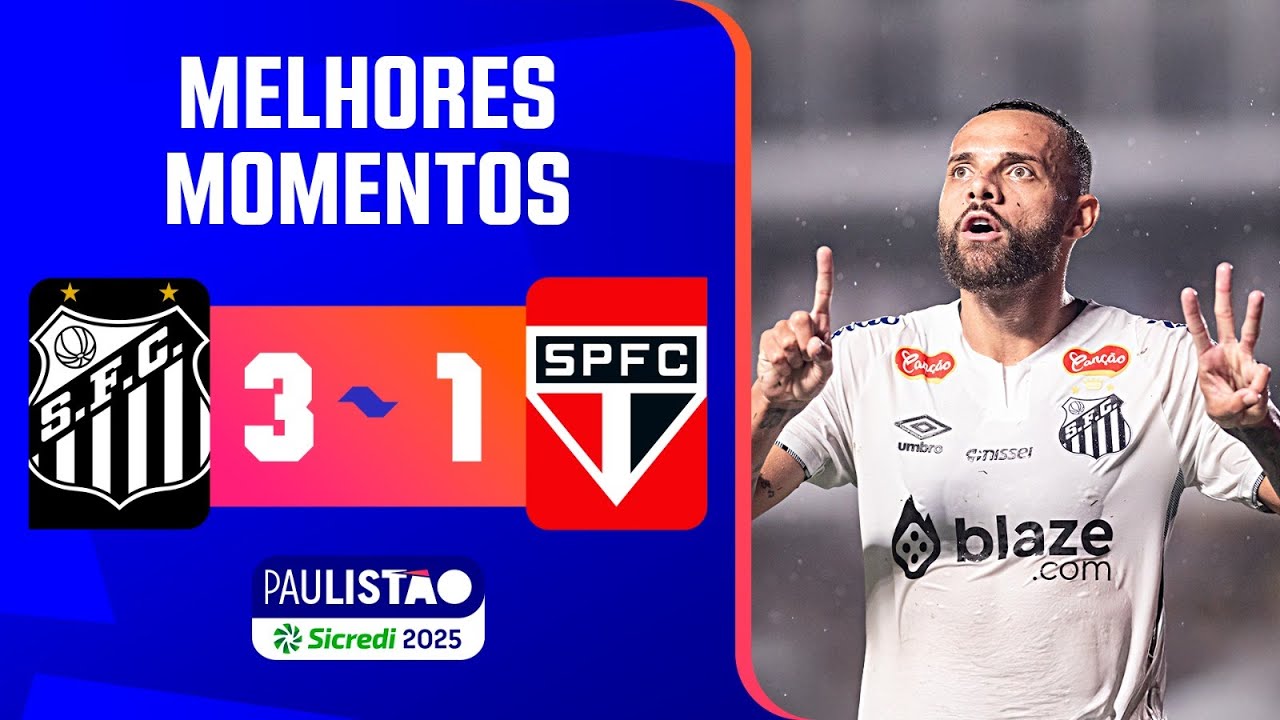 Santos x São Paulo: empate em 1 a 1 na Vila Belmiro
