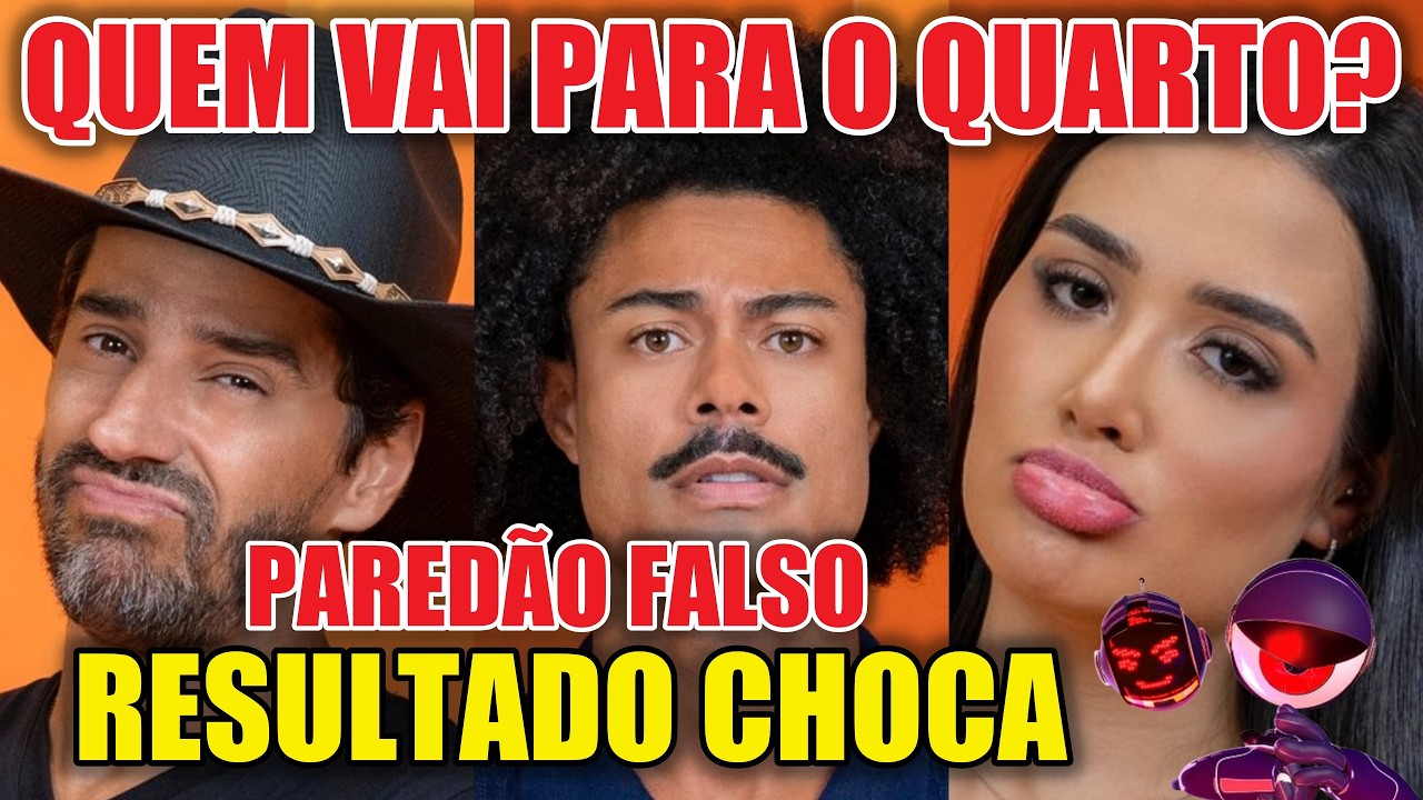 Paredão falso no BBB 26: Jordana, Alberto Cowboy e Breno Corã na disputa