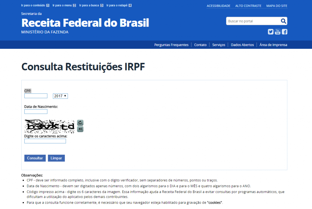 Como consultar a restituição do imposto de renda 2026