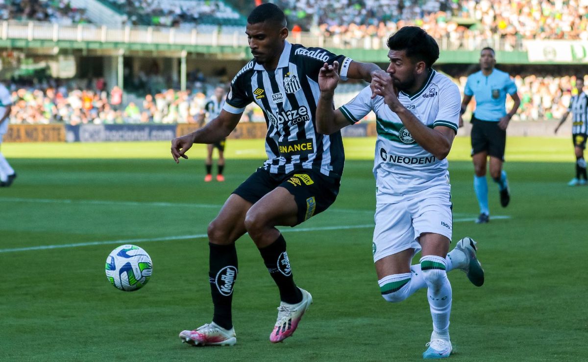 Coritiba bate Santos por 3 a 0 e Breno Lopes decide na Neo Química Arena